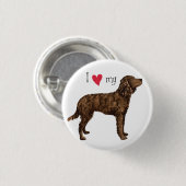 Ik hou van mijn Amerikaanse waterspaniel Ronde Button 3,2 Cm (Voorkant /achterkant)
