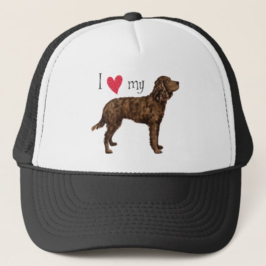Ik hou van mijn Amerikaanse waterspaniel Trucker Pet (Voorkant)