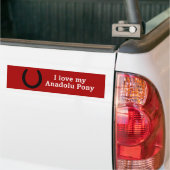 Ik hou van mijn Anadolu Pony Bumpersticker (Op Truck)