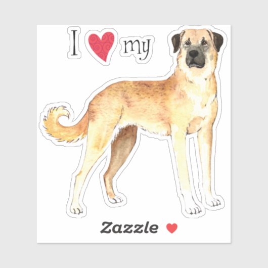 Ik hou van mijn Anatolische Herder Vinyl Sticker (Vel)