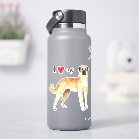 Ik hou van mijn Anatolische Herder Vinyl Sticker (HydroFlask)
