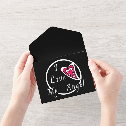 Ik hou van mijn Angel All In One Uitnodiging (Opening)