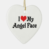 Ik hou van mijn Angel Face Keramisch Ornament (Rechts)