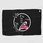 Ik hou van mijn Angel Golfhanddoek (Horizontaal)