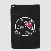 Ik hou van mijn Angel Golfhanddoek (Voorkant)