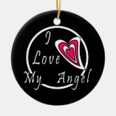Ik hou van mijn Angel Keramisch Ornament (Voorkant)