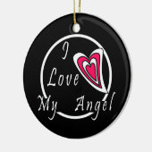 Ik hou van mijn Angel Keramisch Ornament (Links)