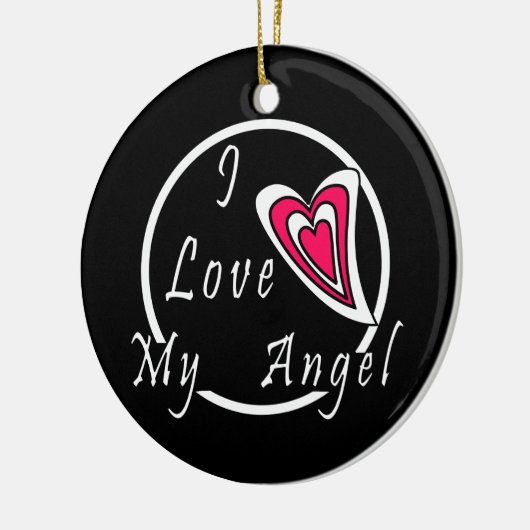 Ik hou van mijn Angel Keramisch Ornament (Links)