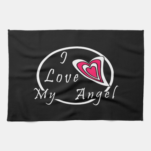 Ik hou van mijn Angel Theedoek (Horizontaal)