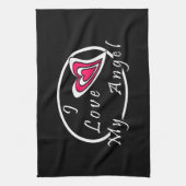 Ik hou van mijn Angel Theedoek (Verticaal)