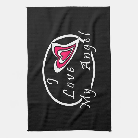 Ik hou van mijn Angel Theedoek (Verticaal)
