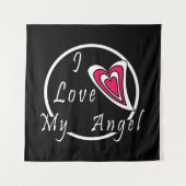 Ik hou van mijn Angel Wandkleed (Voorkant (horizontaal))