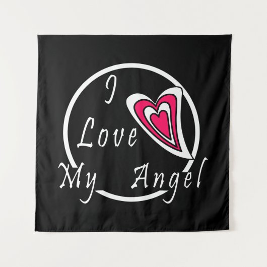 Ik hou van mijn Angel Wandkleed (Voorkant (horizontaal))
