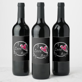 Ik hou van mijn Angel Wijn Etiket