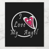 Ik hou van mijn Angel Wijn Etiket (Enkel label)
