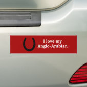 Ik hou van mijn Anglo-Arabisch paard Bumpersticker (Op auto)