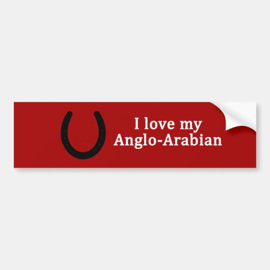 Ik hou van mijn Anglo-Arabisch paard Bumpersticker (Voorkant)