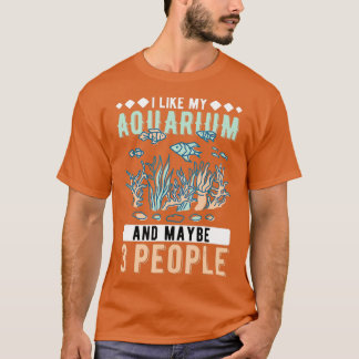 Ik hou van mijn aquarium en misschien wel van 3 me t-shirt