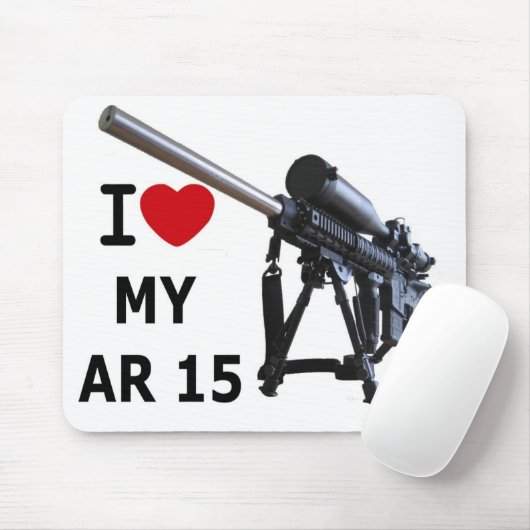 Ik hou van mijn AR-15 Muismat (Met muis)