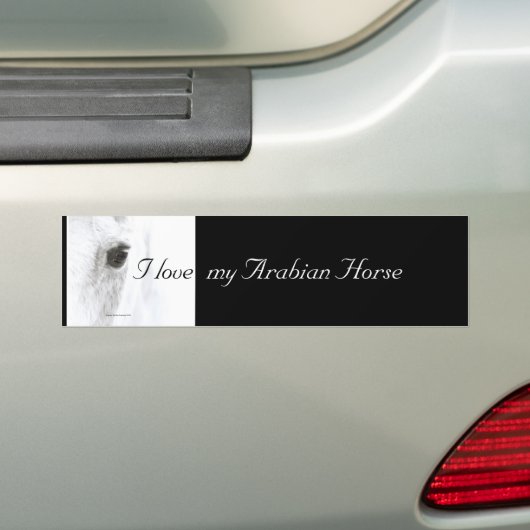 Ik hou van mijn Arabisch paard Bumpersticker (Op auto)