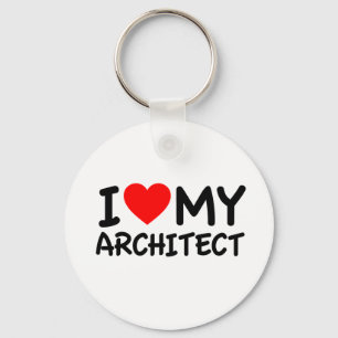 Ik hou van mijn architect sleutelhanger