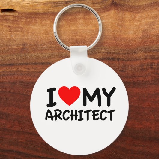 Ik hou van mijn architect sleutelhanger (Voorkant)