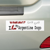 Ik hou van mijn Argentijnse Dogo Bumpersticker (Op auto)