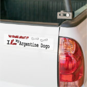 Ik hou van mijn Argentijnse Dogo Bumpersticker (Op Truck)