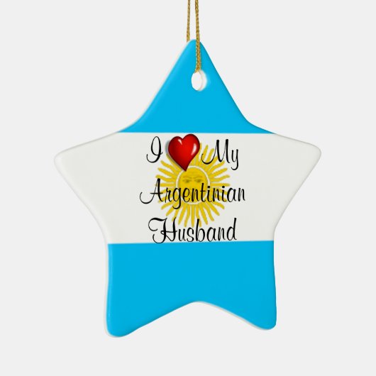 Ik hou van mijn Argentijnse man Keramisch Ornament (Rechts)