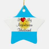 Ik hou van mijn Argentijnse man Keramisch Ornament (Voorkant)