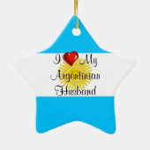 Ik hou van mijn Argentijnse man Keramisch Ornament (Achterkant)