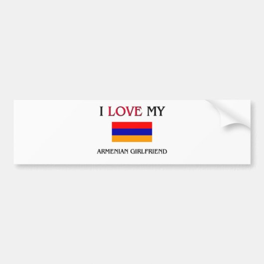 Ik hou van mijn Armeens Vriendin Bumpersticker (Voorkant)