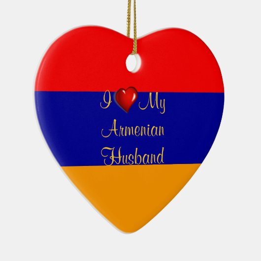 Ik hou van mijn Armeense echtgenoot Keramisch Ornament (Rechts)