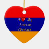 Ik hou van mijn Armeense echtgenoot Keramisch Ornament (Achterkant)