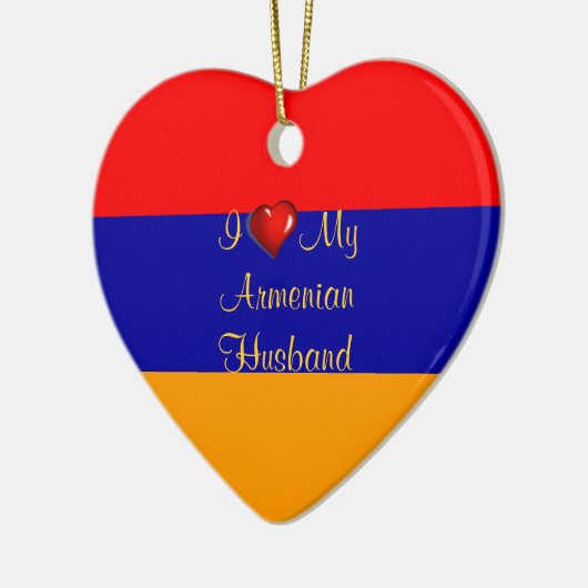 Ik hou van mijn Armeense echtgenoot Keramisch Ornament (Links)