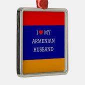 Ik hou van mijn Armeense man Metalen Ornament (Rechts)