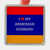 Ik hou van mijn Armeense man Metalen Ornament (Voorkant)
