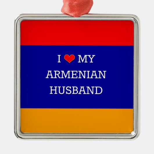 Ik hou van mijn Armeense man Metalen Ornament (Voorkant)