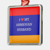 Ik hou van mijn Armeense man Metalen Ornament (Links)