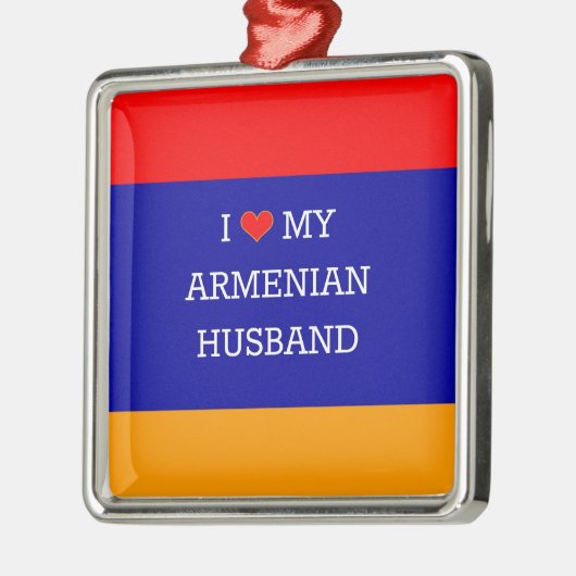 Ik hou van mijn Armeense man Metalen Ornament