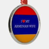 Ik hou van mijn Armeense vrouw Metalen Ornament (Rechts)
