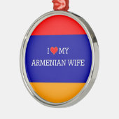 Ik hou van mijn Armeense vrouw Metalen Ornament (Links)