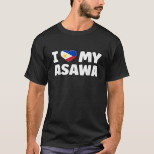 Ik hou van mijn Asawa Vrouw Filippijnen Vlag Pino T-shirt