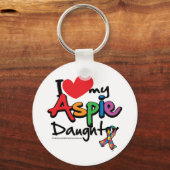 Ik hou van mijn Aspie Daughter Sleutelhanger (Voorkant)