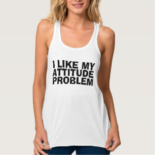 IK HOU VAN MIJN ATTITUDE PROBLEEM, grappige T-shir Tanktop
