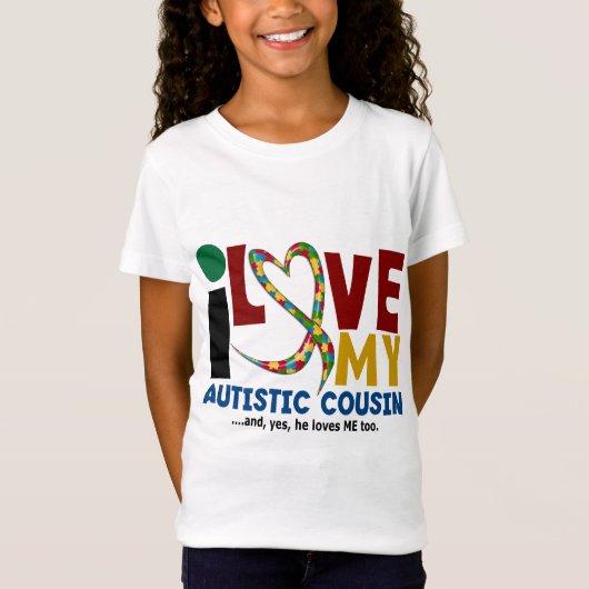 Ik hou van mijn auditieve neef 2 AUTISM BEWUSTMAKI T-shirt (Voorkant)