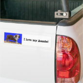 Ik hou van mijn Aussie! Bumpersticker (Op Truck)
