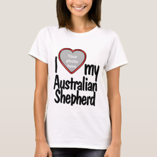 Ik hou van mijn Australian Shepherd Schattige Fun  T-shirt