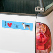 Ik hou van mijn Australiër Shepherd Bumpersticker (Op Truck)