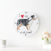 Ik hou van mijn Australiër Shepherd Grote Klok (Huis)
